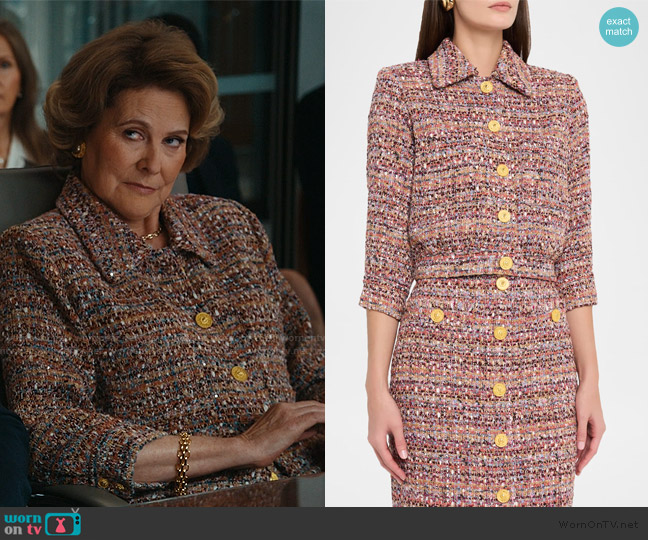 L'Agence Jia Crop Tweed Jacket