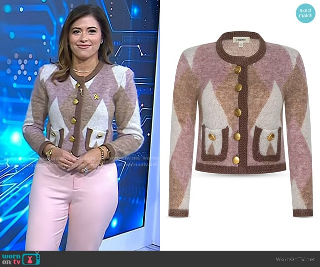 L'Agence Siobhan Argyle Crop Cardigan worn by Chloe Melas on Today