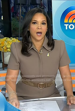 Laura’s brown suede belt on Today