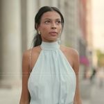 Layla’s light blue halter mini dress on The Secret Lives of Mormon Wives