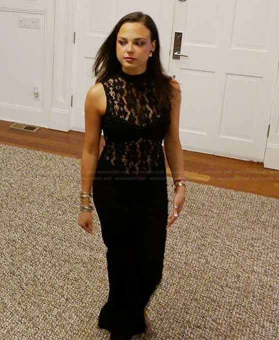 Levi’s black lace dress on Summer House