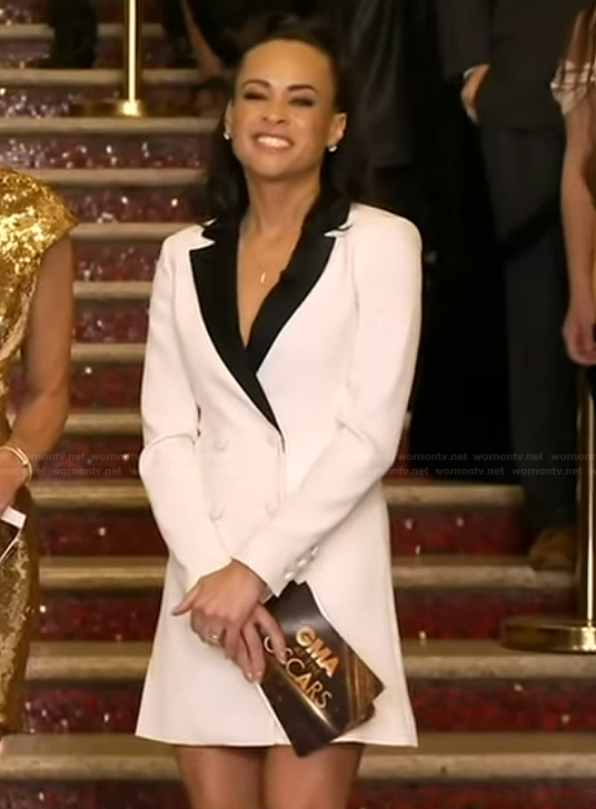 Lindsey’s white tuxedo dress on Good Morning America