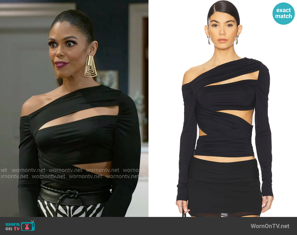 Lioness Untamed Long Sleeve Top worn by Dani Dupree (Karla Mosley) on Beyond the Gates