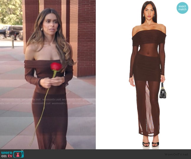 Lovers and Friends x Anja Dujakovi? Fio Maxi Dress worn by Taylor Frankie Paul on The Secret Lives of Mormon Wives