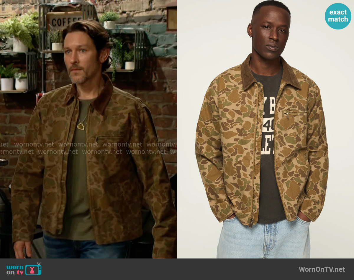 Lucky Brand Canvas Utility Jacket worn by Daniel Romalotti (Michael Graziadei) on The Young and the Restless