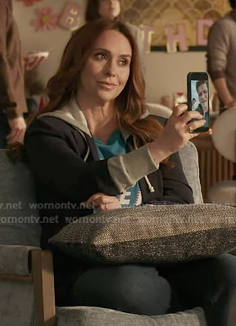 Maddie’s black hooded blazer on 9-1-1