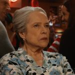 Madeline’s blue floral print blouse on Matlock