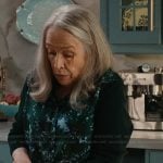Madeline’s green floral print cardigan on Matlock