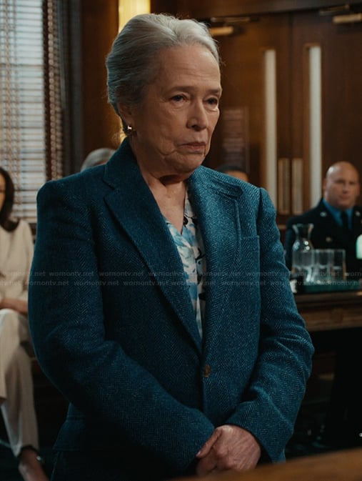 Madeline’s blue herringbone blazer on Matlock