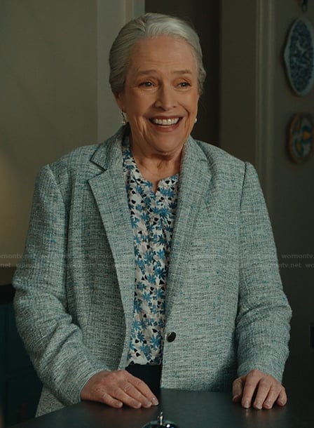 Madeline’s blue tweed blazer on Matlock