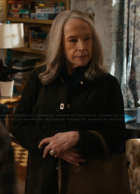 Madeline’s green suede coat on Matlock