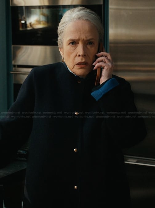 Madeline’s navy coat on Matlock