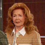 Maggie’s beige contrast trim jacket on Days of our Lives