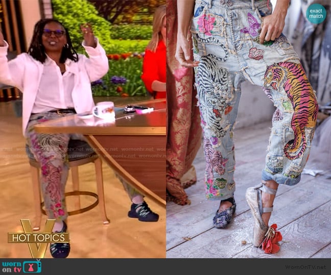 Magnolia Pearl Birch Wonder Miner Denims worn by Whoopi Goldberg on The View