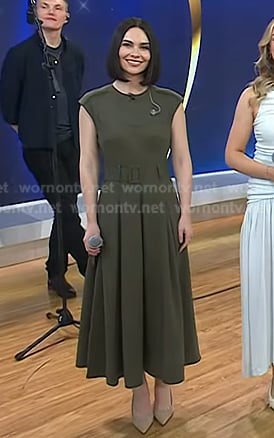 Mairéad Carlin’s green belted midi dress on Today