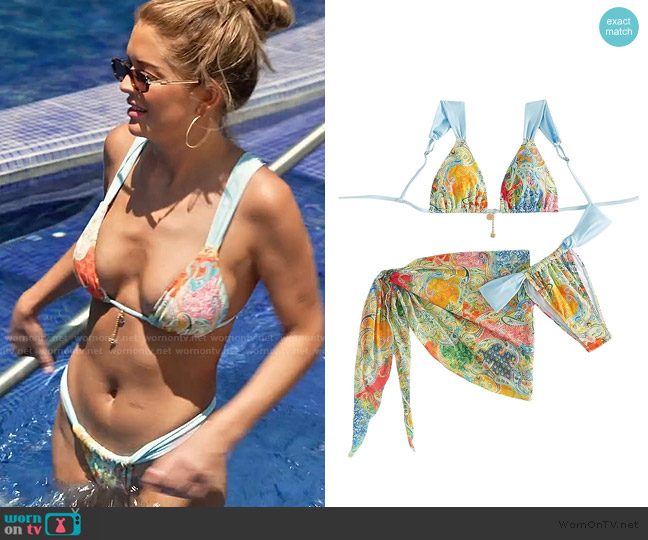 MakeMeChic Halter Swimsuit worn by Salley Carson on Southern Charm