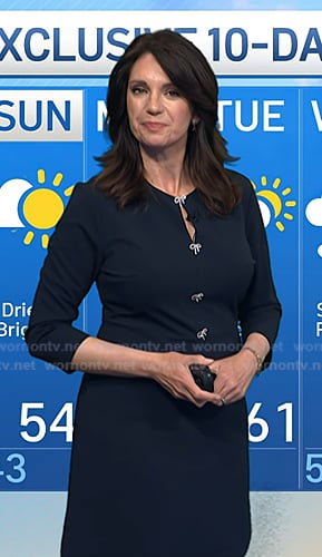 Maria’s black bow embellished dress on Today