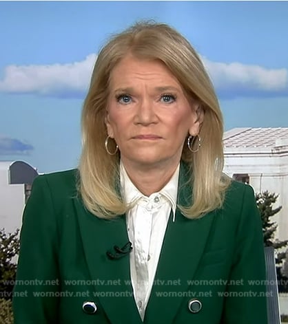 Martha’s green double breasted blazer on Good Morning America