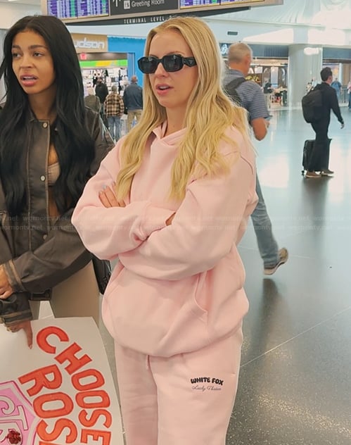 Mayci’s pink hoodie and sweatpants on The Secret Lives of Mormon Wives