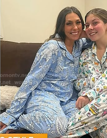 Melissa’s blue print pajamas on Today