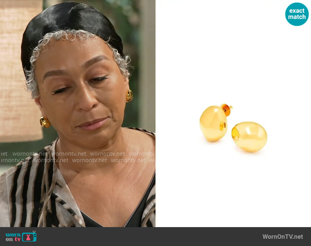 Misho Mini Droplet Studs worn by Anita Dupree (Tamara Tunie) on Beyond the Gates