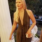 Molly’s brown twist front dress on Southern Charm