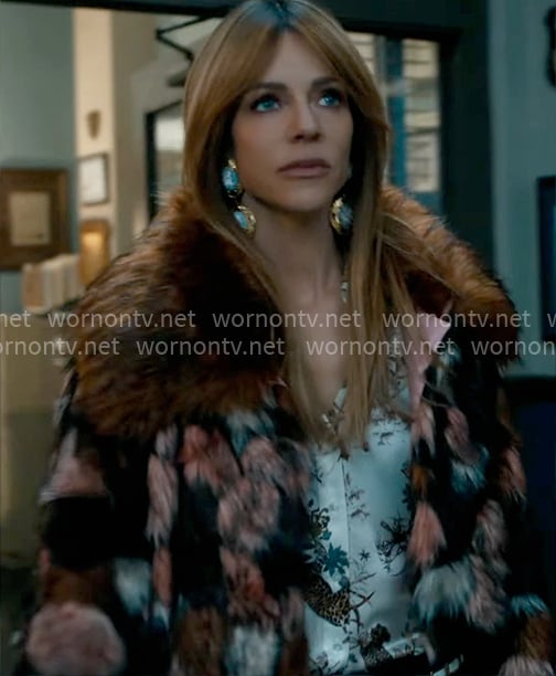 Morgan’s patchy fur jacket on High Potential