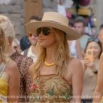 Natalie’s brown beaded mini dress on The Real Housewives of Beverly Hills