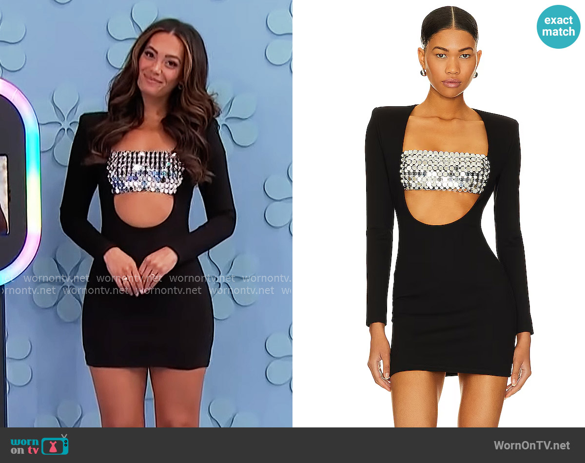 NBD Vani Mini Dress worn by Alexis Gaube on The Price is Right