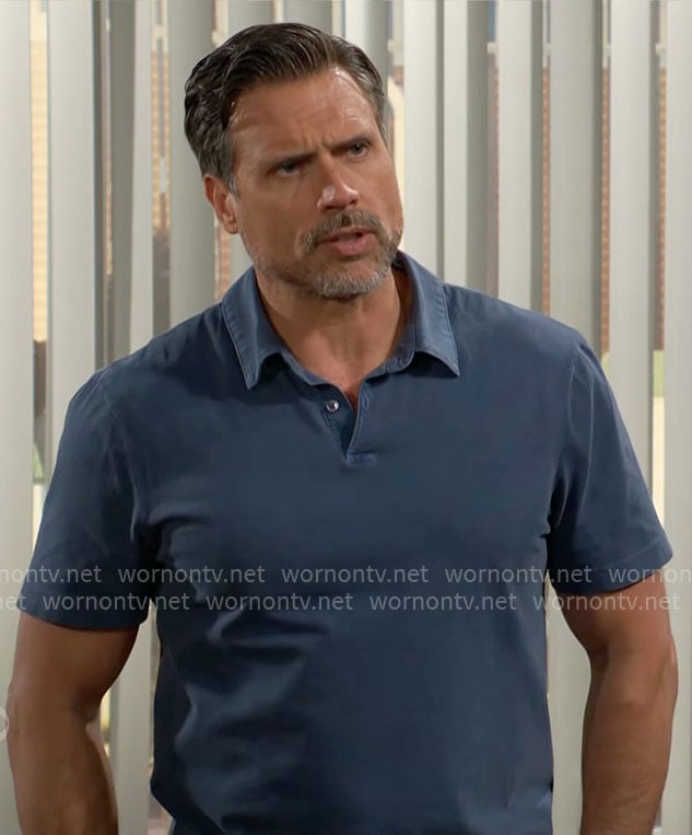Nick’s blue polo shirt on The Young and the Restless
