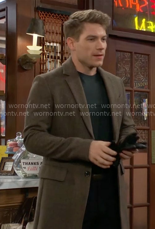 Noah’s light brown coat on The Young and the Restless