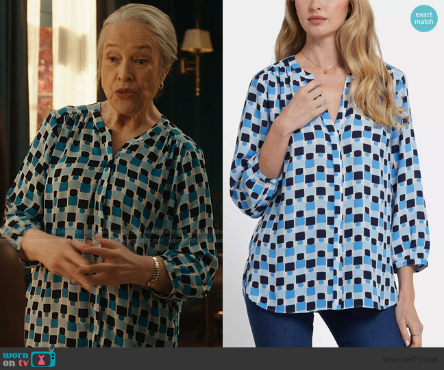 NYDJ Pintuck Blouse Top worn by Madeline Matlock (Kathy Bates) on Matlock