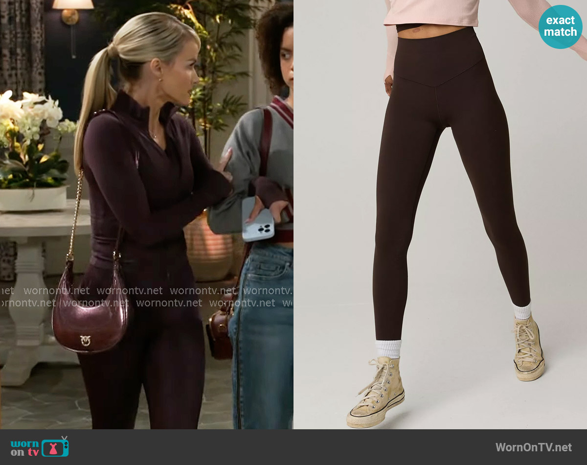 OFFLINE By Aerie Real Me XTRA High Waisted Legging in Deep Earth worn by Vanessa McBride (Lauren Buglioli) on Beyond the Gates