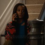 Olympia’s heart print cardigan on Matlock