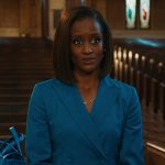 Olympia’s blue blazer and pants on Matlock