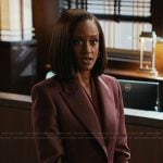 Olympia’s burgundy blazer on Matlock