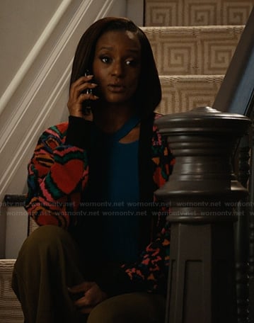 Olympia’s heart print cardigan on Matlock