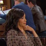Paulina’s geometric print v-neck dress on Days of our Lives