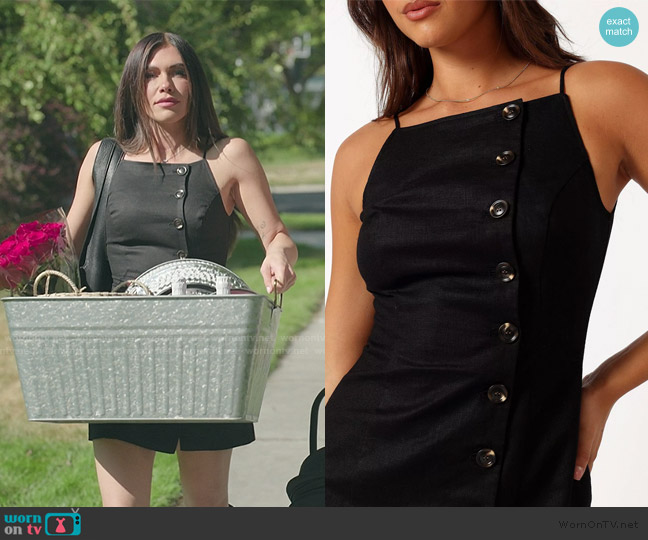 Petal and Pup Allegra Linen Mini Dress worn by Jessi Ngatikaura on The Secret Lives of Mormon Wives