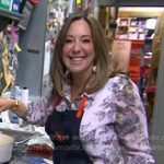 Elizabeth Heiskell’s pink printed blouse on Today