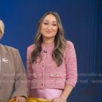 Nicole Patton’s pink tweed jacket on Good Morning America