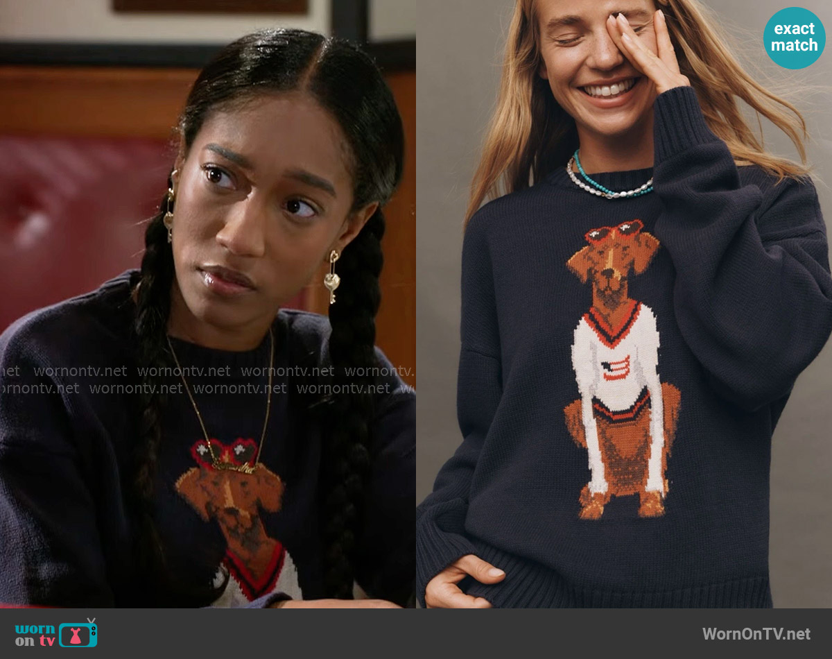 Porridge Jolene Pullover Sweater worn by Samantha Richardson (Najah Jackson) on Beyond the Gates