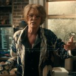 Dorothy’s printed robe on Scarpetta