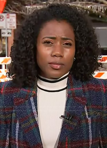 Priscilla Thompson’s plaid blazer on NBC News Daily