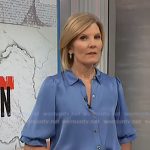 Kate’s blue puff sleeve blouse on NBC News Daily