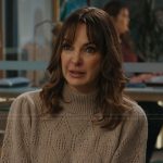 Rachel’s beige knit pointelle sweater on Matlock
