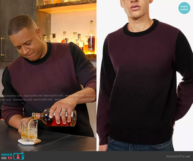 Rag & Bone Crew-neck Brushed Jumper worn by Craig Melvin on Today