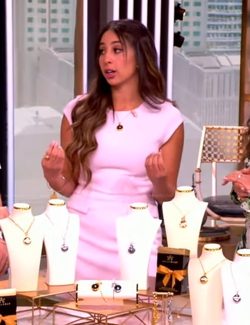Rajia Abdelaziz’s pink mini dress on The View