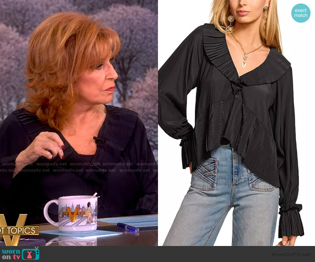 Ramy Brook Jacklyn Pleated Top worn by Joy Behar on The View