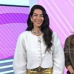 Rebecca Minkoff’s cream cropped jacket on Today